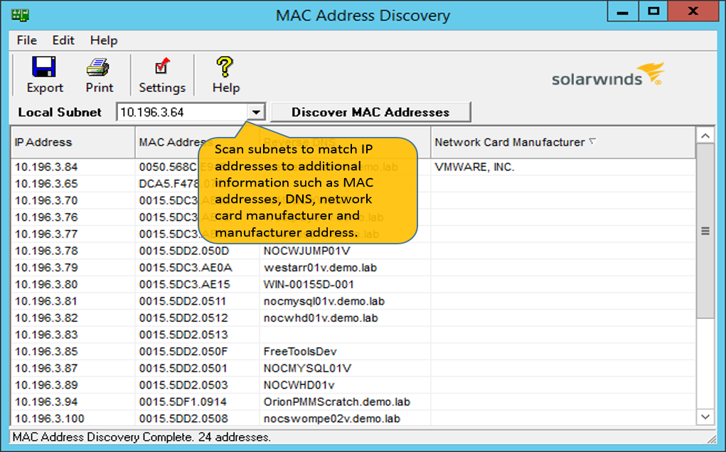 ip scanner with mac address free download